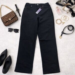 Gloria Vanderbilt Amanda Heritage Fit Tapered Leg Classic Rise Black 8 NEW Pants